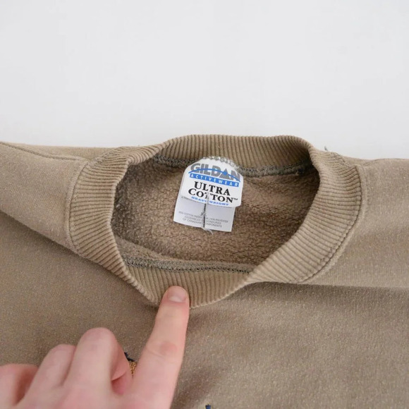 VTG 90'S Gilden  Activewear Heavyweight Lighthouses Sand Crew Neck Sweater XL - Picture 5 of 9